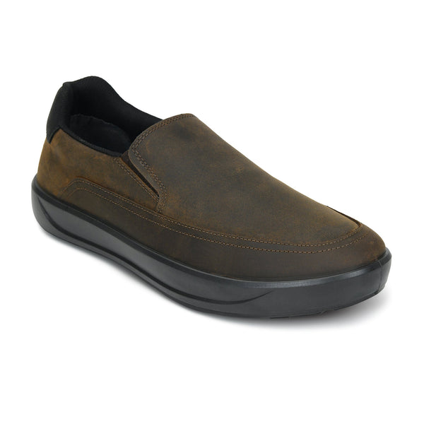 Ergon Men’s Tan Leather Comfort Slip-On Shoes Ergon