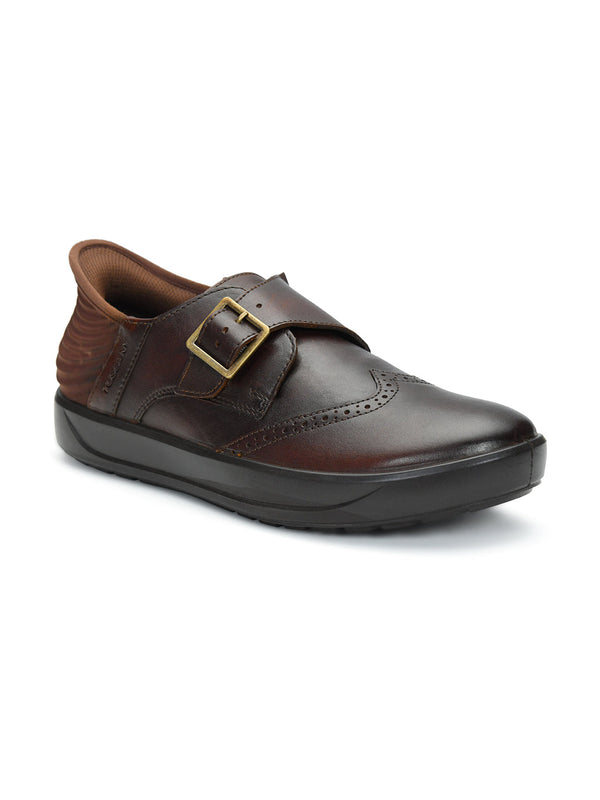 Tuscony Davos Monk Men’s Brown Casual Shoes Ergonstyle