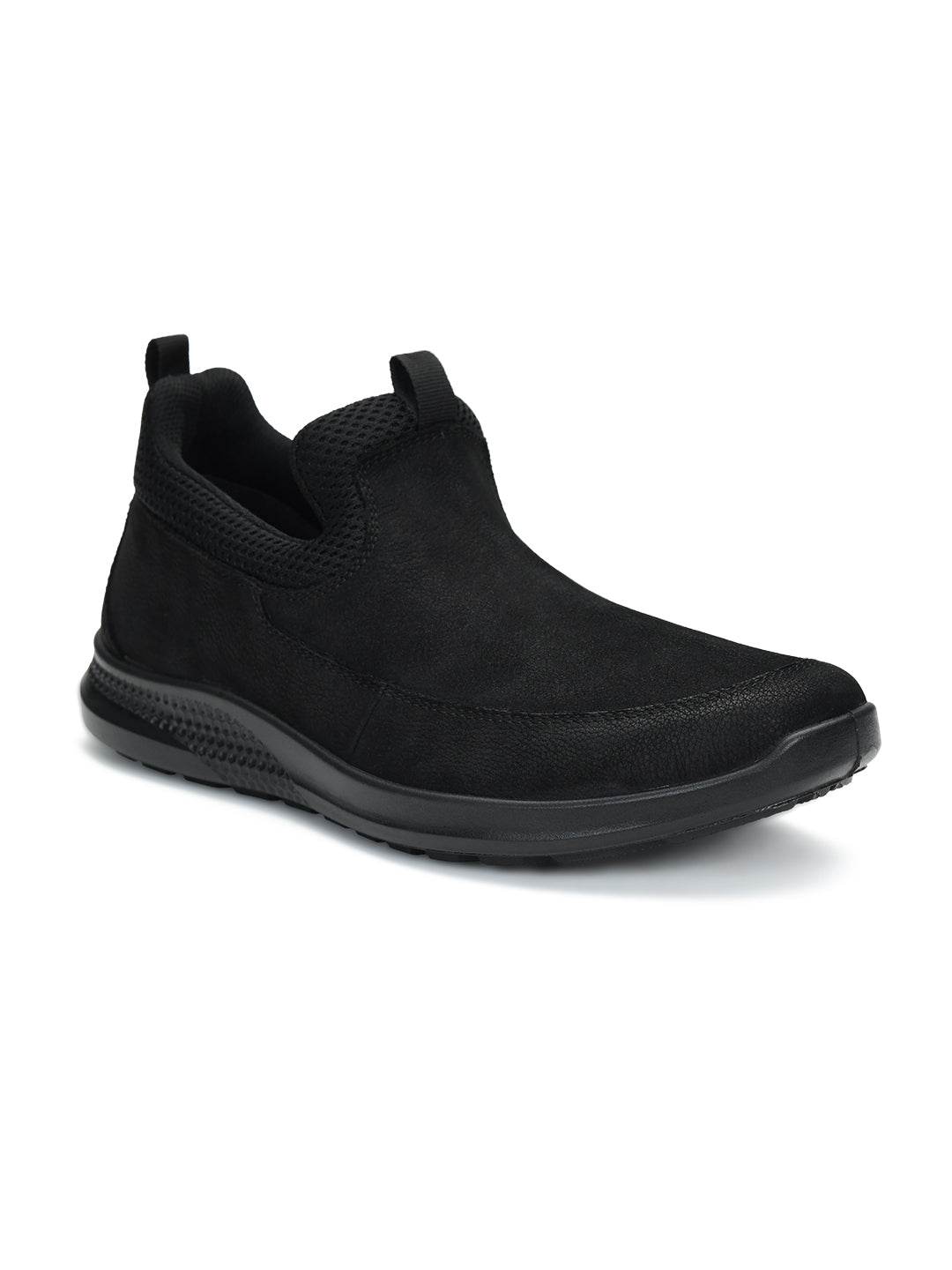 Tuscony Kyoto Slip‑In Men’s Black Casual Shoes Ergonstyle