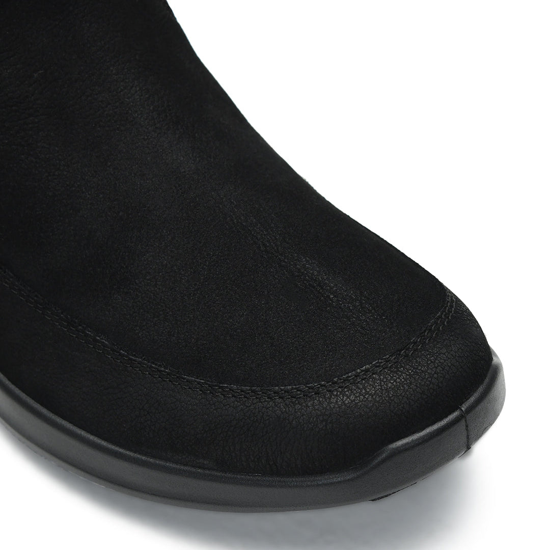 Tuscony Kyoto Slip‑In Men’s Black Casual Shoes Ergonstyle