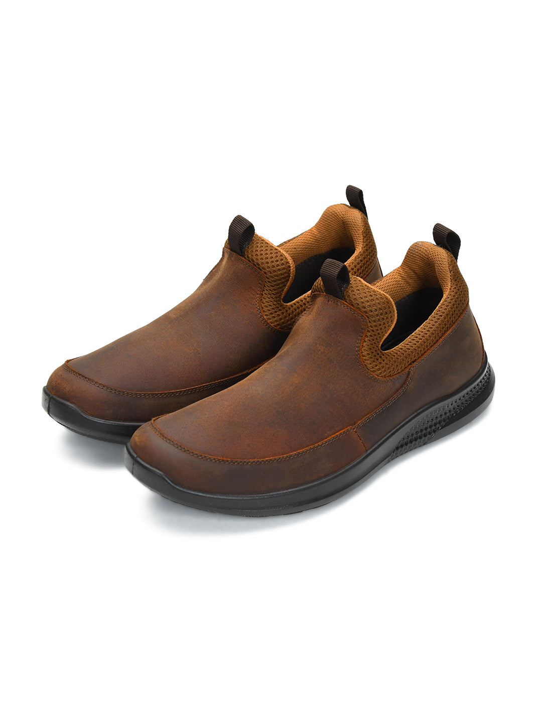 Tuscony Kyoto Slip‑In Men’s Brown Casual Shoes Ergonstyle