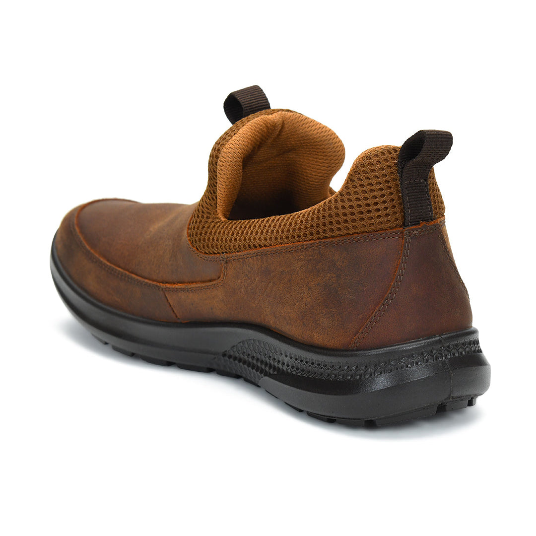 Tuscony Kyoto Slip‑In Men’s Brown Casual Shoes Ergonstyle
