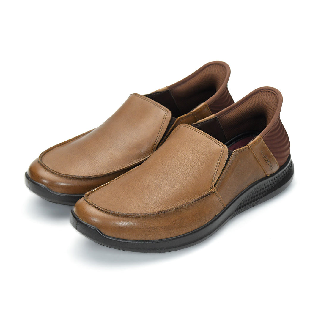 Tuscony Kyoto Slide Men’s Brown Casual Shoes Ergonstyle