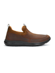 Tuscony Kyoto Slip‑In Men’s Brown Casual Shoes Ergonstyle
