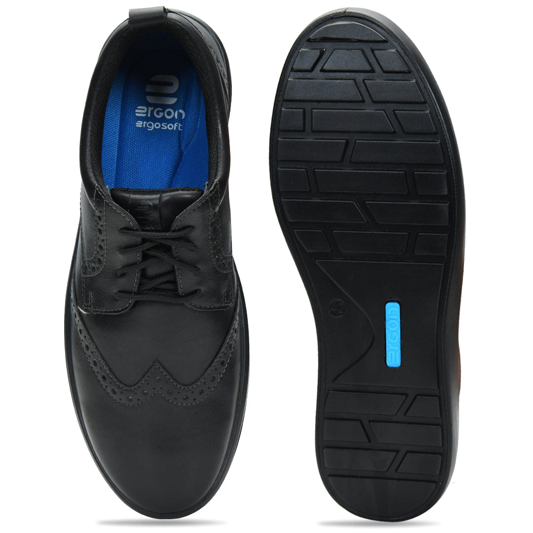 Denver Delmont Men's Black Casual Shoes Ergonstyle