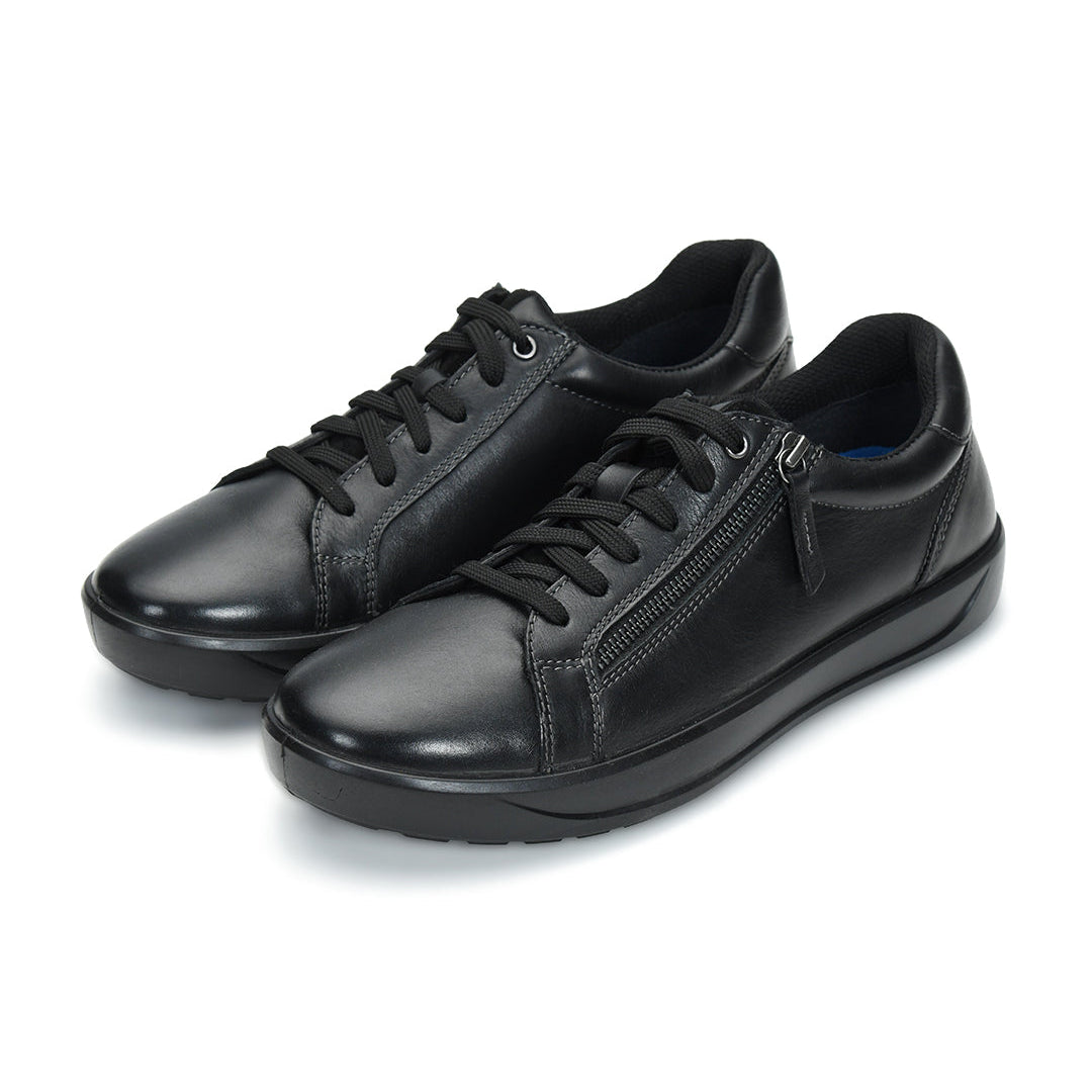 Denver Duozip Men's Black Casual Shoes Ergonstyle