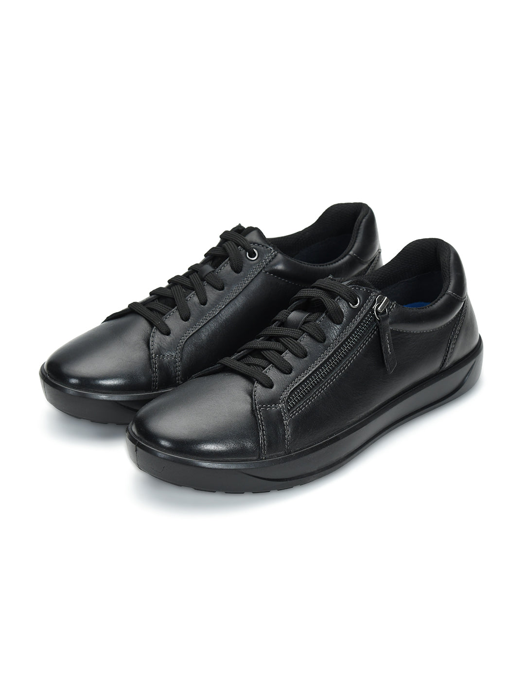 Denver Duozip Men's Black Casual Shoes Ergonstyle