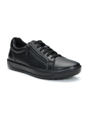 Denver Duozip Men's Black Casual Shoes Ergonstyle
