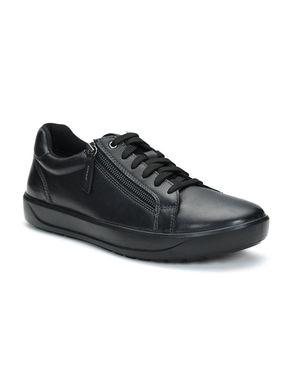 Denver Duozip Men's Black Casual Shoes Ergonstyle