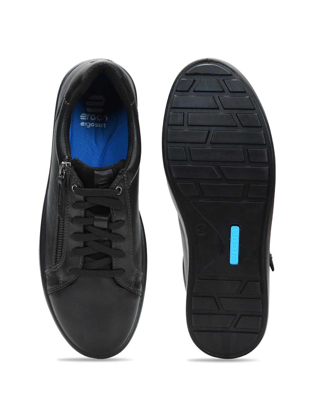 Denver Duozip Men's Black Casual Shoes Ergonstyle