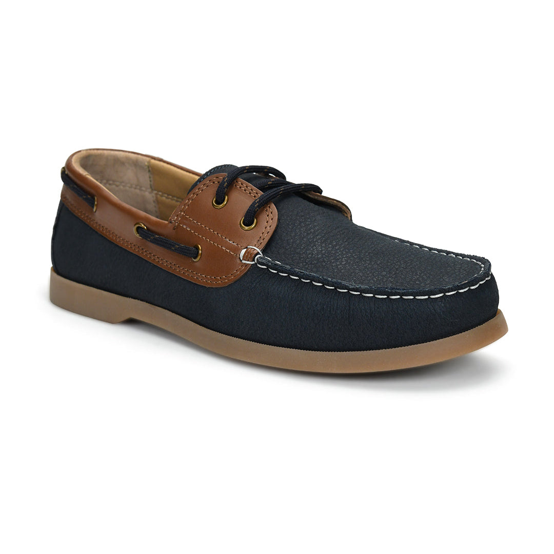 Tuscony Boat Shoe Slide Men’s Navy Casual Shoes Ergonstyle