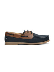 Tuscony Boat Shoe Slide Men’s Navy Casual Shoes Ergonstyle