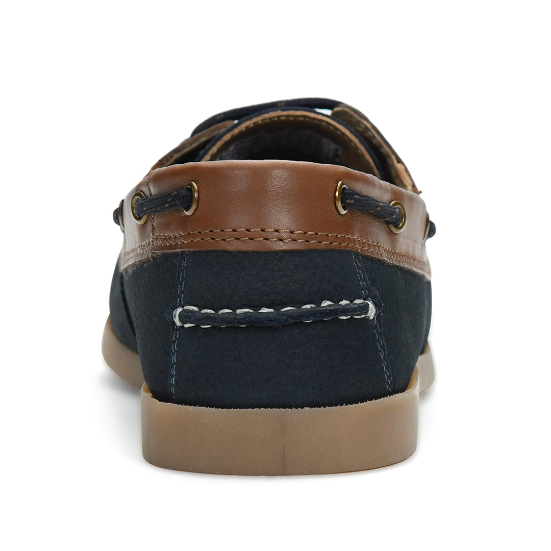 Tuscony Boat Shoe Slide Men’s Navy Casual Shoes Ergonstyle