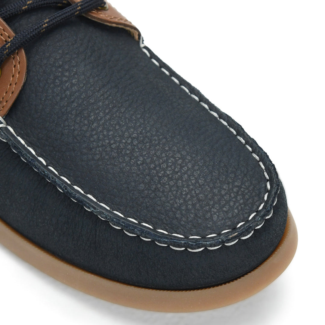 Tuscony Boat Shoe Slide Men’s Navy Casual Shoes Ergonstyle