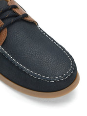 Tuscony Boat Shoe Slide Men’s Navy Casual Shoes Ergonstyle