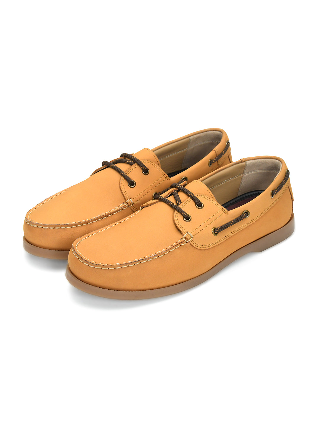 Tuscony Boat Shoe Slide Men’s Tan Casual Shoes Ergonstyle