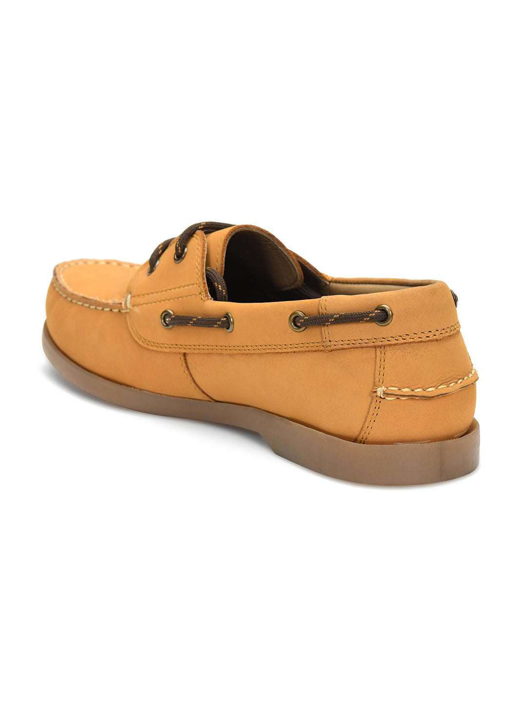 Tuscony Boat Shoe Slide Men’s Tan Casual Shoes Ergonstyle