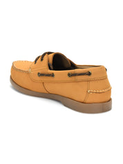 Tuscony Boat Shoe Slide Men’s Tan Casual Shoes Ergonstyle