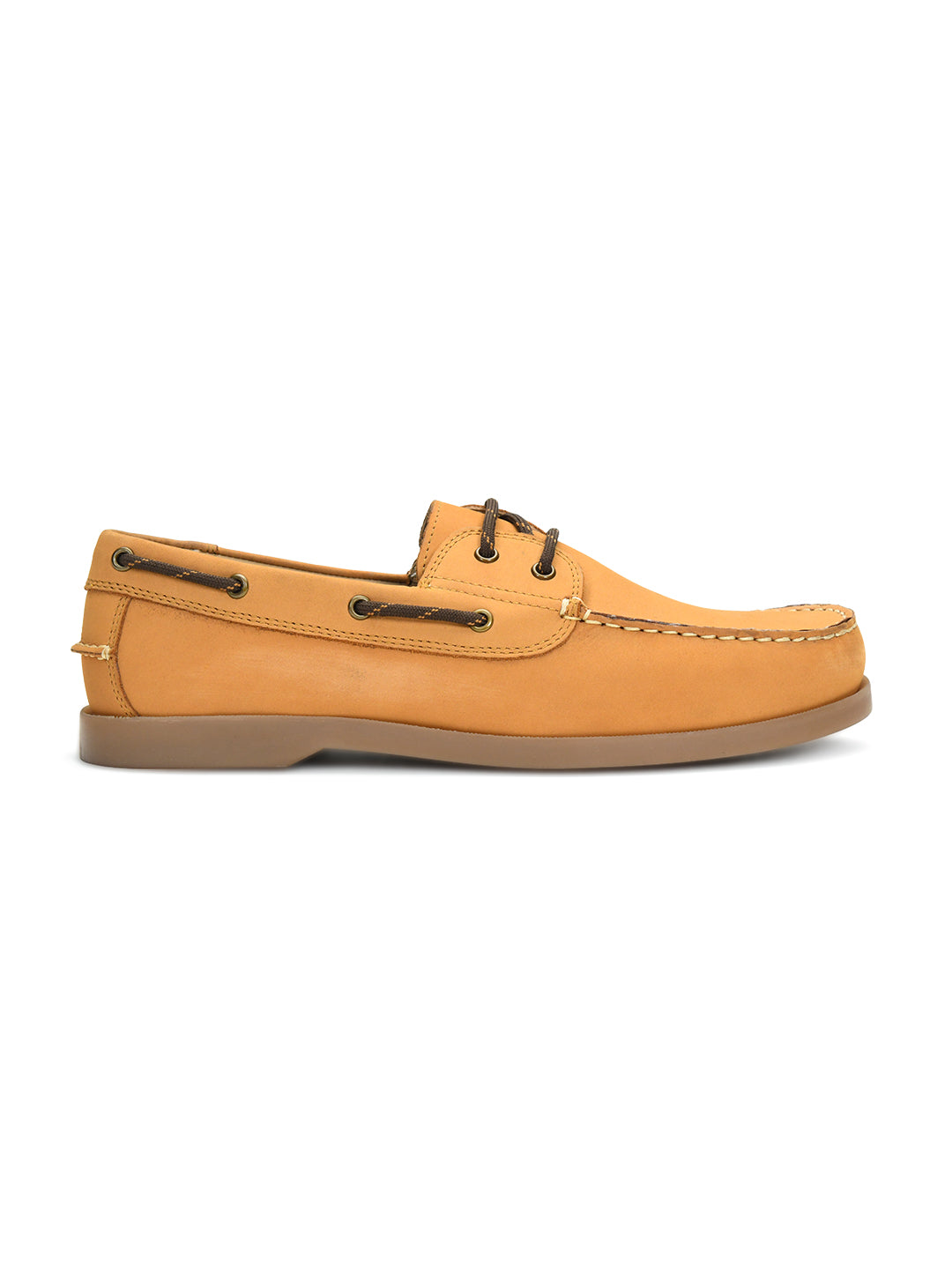 Tuscony Boat Shoe Slide Men’s Tan Casual Shoes Ergonstyle