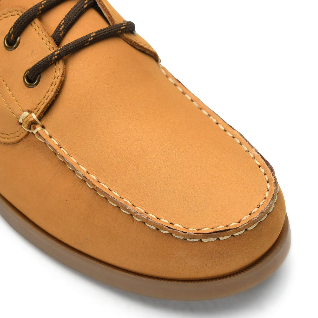 Tuscony Boat Shoe Slide Men’s Tan Casual Shoes Ergonstyle