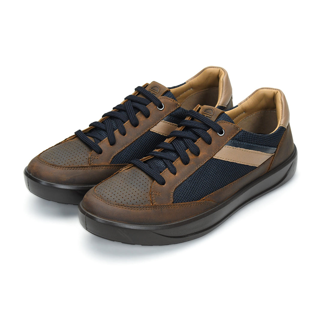 Tuscony Davos Men’s Brown Casual Sneakers Ergonstyle