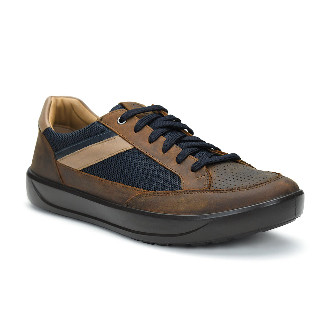 Tuscony Davos Men’s Brown Casual Sneakers Ergonstyle