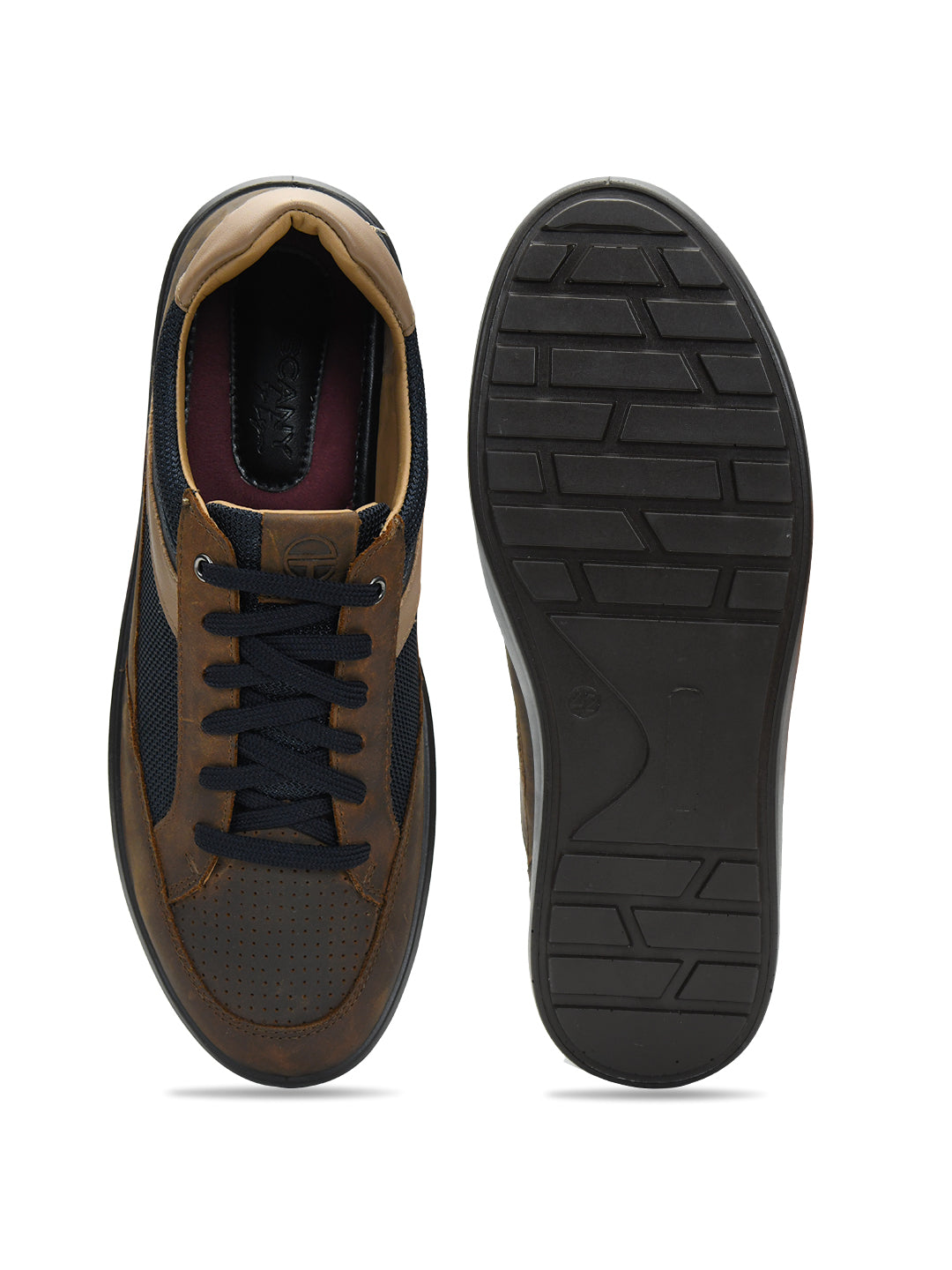 Tuscony Davos Men’s Brown Casual Sneakers Ergonstyle