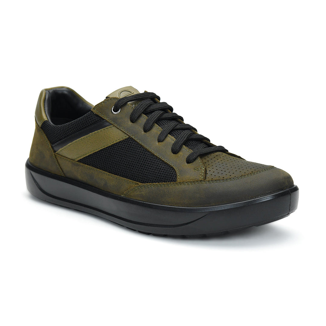 Tuscony Davos Men’s Green Casual Sneakers Ergonstyle