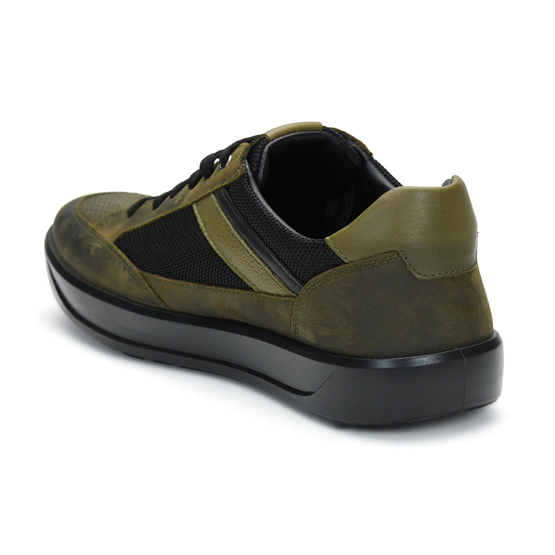 Tuscony Davos Men’s Green Casual Sneakers Ergonstyle