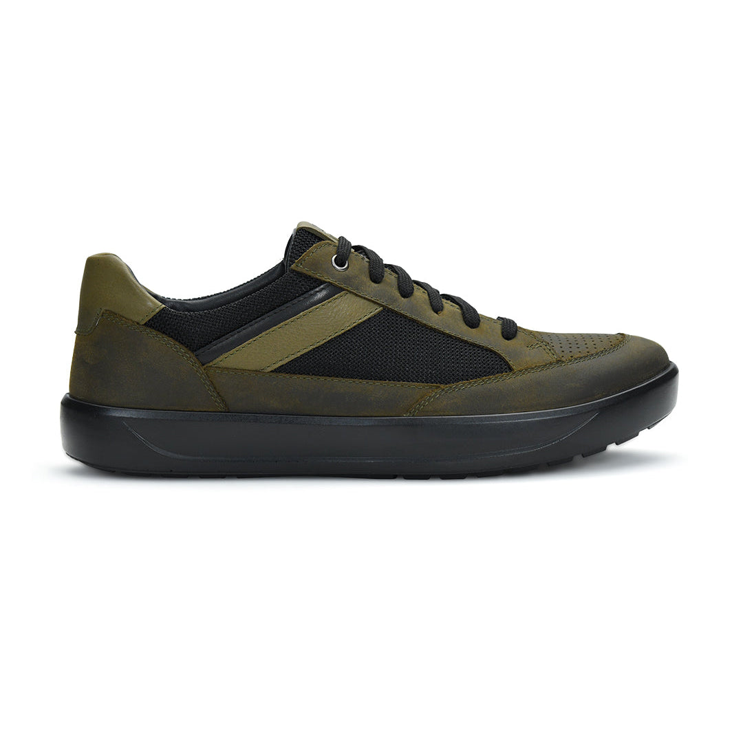 Tuscony Davos Men’s Green Casual Sneakers Ergonstyle