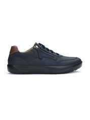 Tuscony Davos Men’s Zip‑In Navy Casual Sneakers Ergonstyle