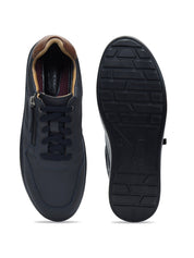 Tuscony Davos Men’s Zip‑In Navy Casual Sneakers Ergonstyle