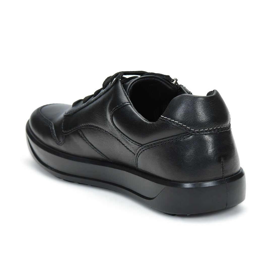 Tuscony Davos Men’s Zip‑In Black  Casual Sneakers Ergonstyle