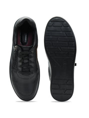Tuscony Davos Men’s Zip‑In Black  Casual Sneakers Ergonstyle