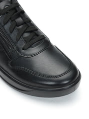 Tuscony Davos Men’s Zip‑In Black  Casual Sneakers Ergonstyle