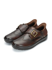 Tuscony Davos Monk Men’s Brown Casual Shoes Ergonstyle
