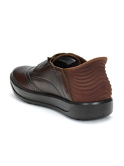 Tuscony Davos Monk Men’s Brown Casual Shoes Ergonstyle