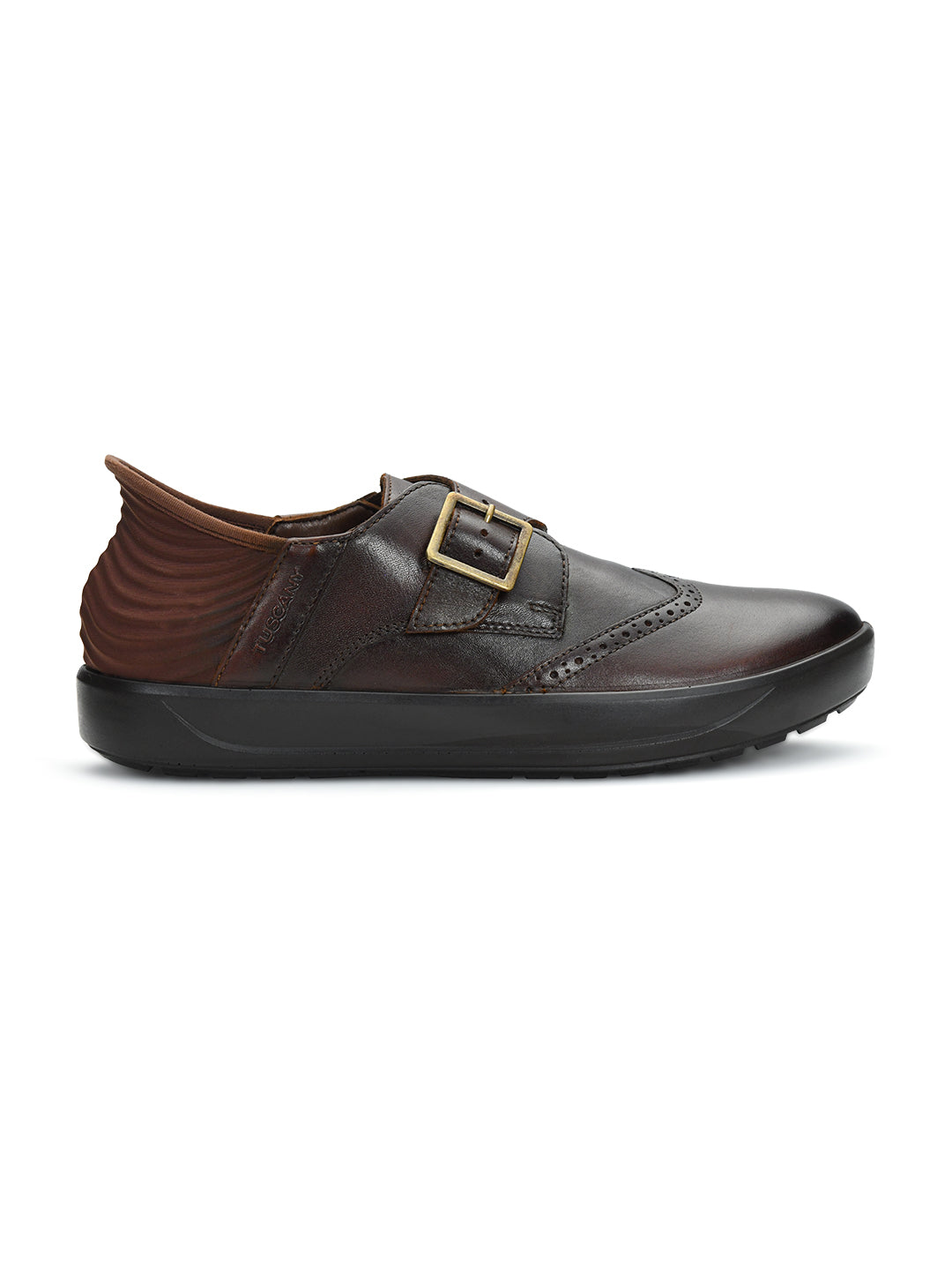 Tuscony Davos Monk Men’s Brown Casual Shoes Ergonstyle