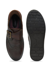 Tuscony Davos Monk Men’s Brown Casual Shoes Ergonstyle