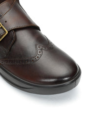 Tuscony Davos Monk Men’s Brown Casual Shoes Ergonstyle