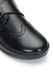 Tuscony Davos Monk Men’s Black Casual Shoes Ergonstyle
