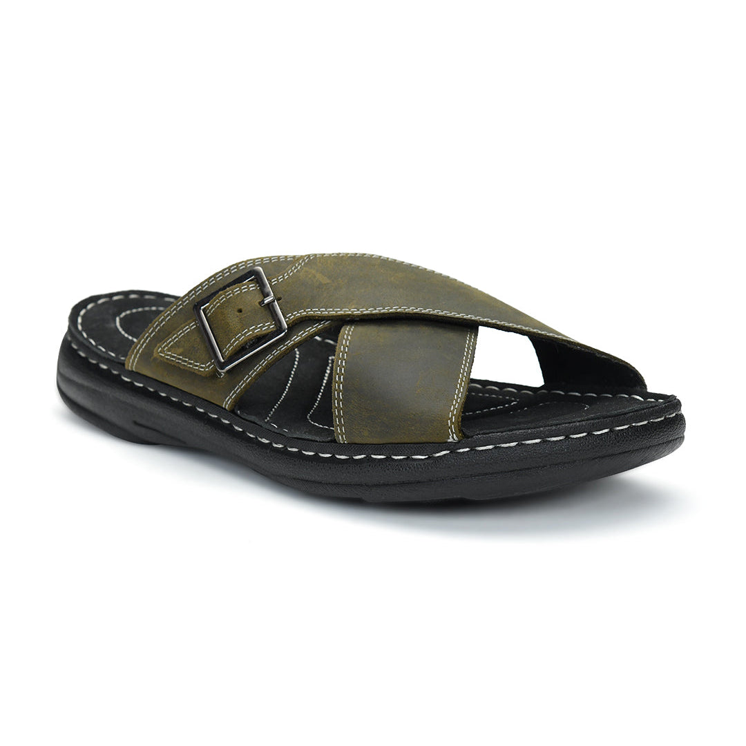 Tuscony Seville Men’s Green Slipper – Stylish & Comfortable Ergonstyle