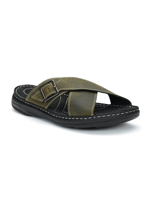 Tuscony Seville Men’s Green Slipper – Stylish & Comfortable Ergonstyle