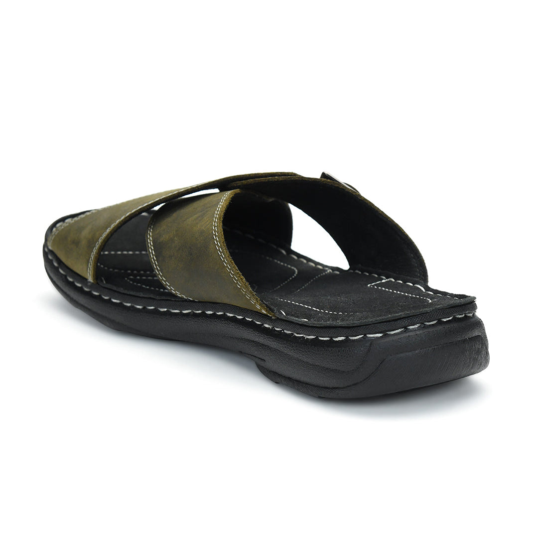 Tuscony Seville Men’s Green Slipper – Stylish & Comfortable Ergonstyle