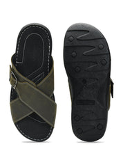 Tuscony Seville Men’s Green Slipper – Stylish & Comfortable Ergonstyle