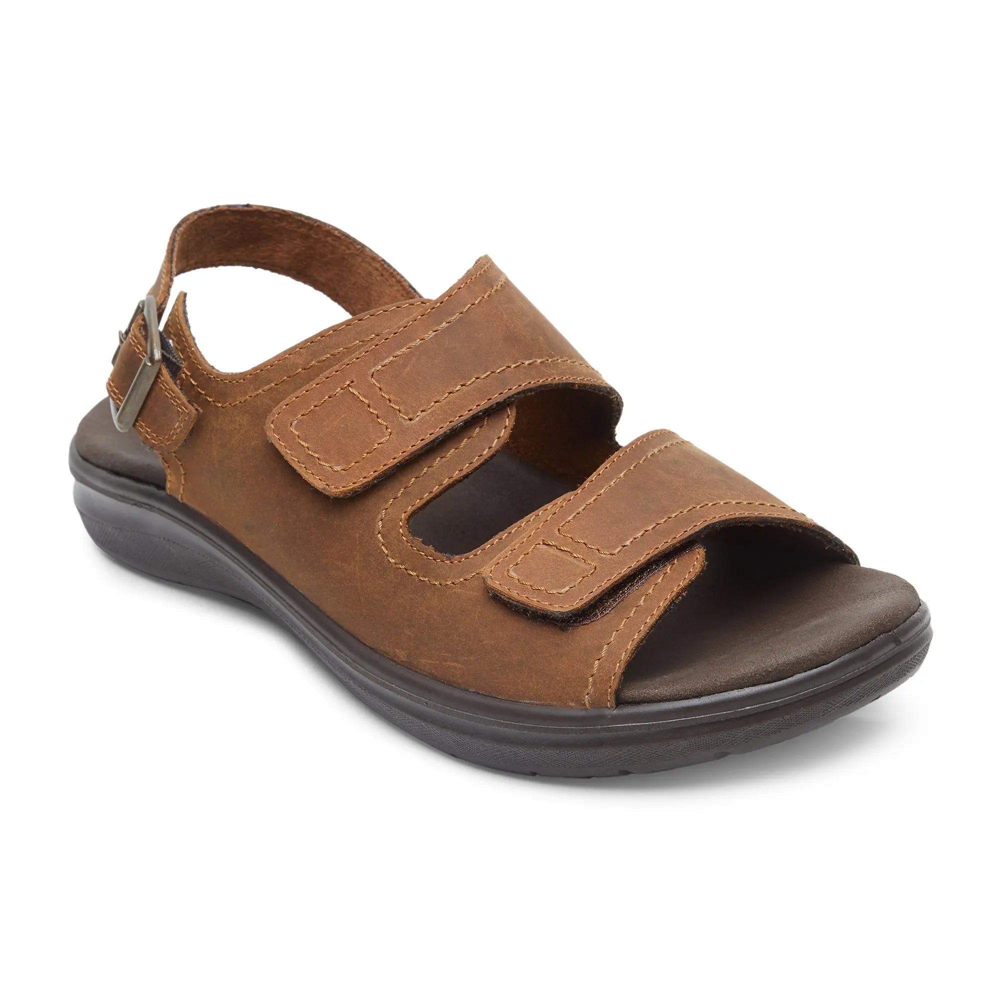 Boston EB-01 Men Tan Leather Sandals - Ergonstyle