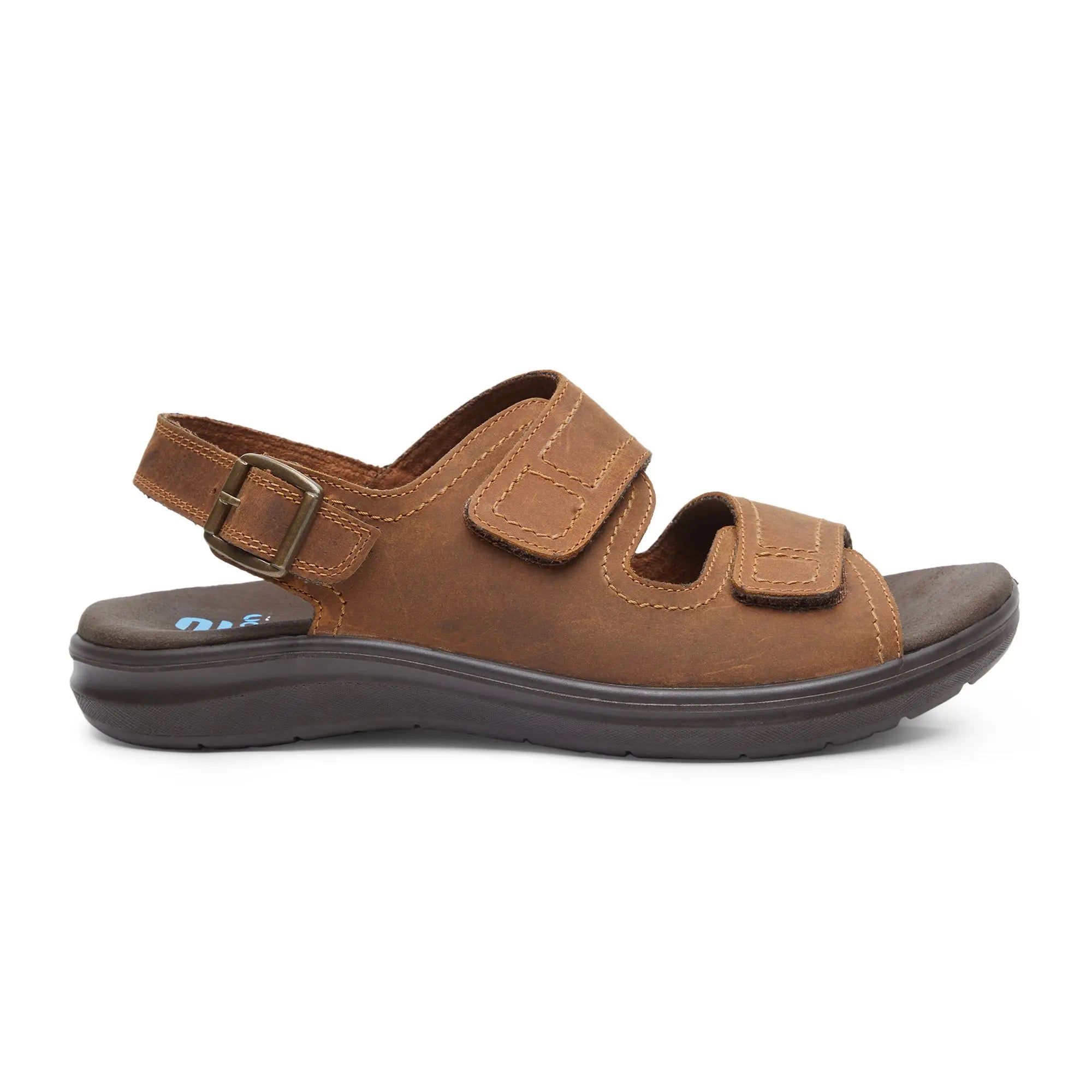 Boston EB-01 Men Tan Leather Sandals - Ergonstyle