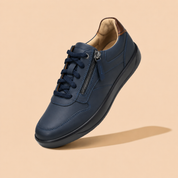 Tuscany Davos Men’s Zip‑In Navy Casual Sneakers Ergonstyle