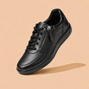 Tuscany Davos Men’s Zip‑In Black  Casual Sneakers Ergonstyle