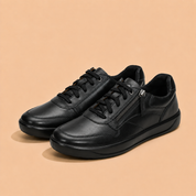 Tuscany Davos Men’s Zip‑In Black  Casual Sneakers Ergonstyle